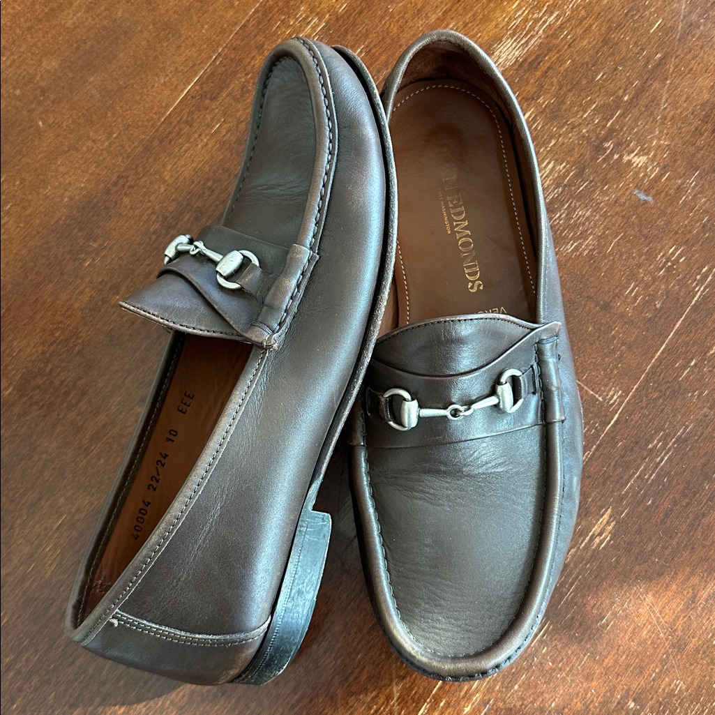 Allen Edmonds Verona Ii Horsebit Brown Italian Leather Loafer Mocassin Sz 10